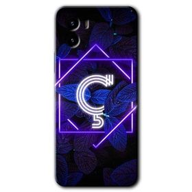 Vivo Y15S Dark Neon Yaprak Ç Harfi Baskılı Uyumlu Silikon Kılıf