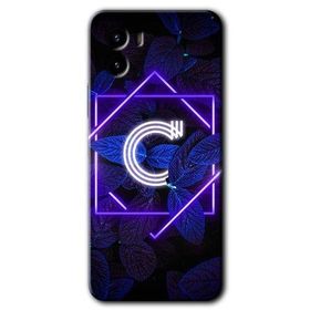 Vivo Y15S Dark Neon Yaprak Ç Harfi Baskılı Uyumlu Silikon Kılıf