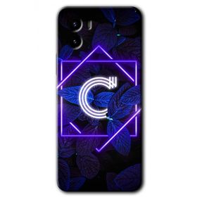 Vivo Y15S Dark Neon Yaprak Ç Harfi Baskılı Uyumlu Silikon Kılıf