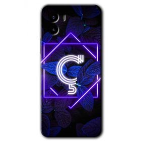 Vivo Y15S Dark Neon Yaprak Ç Harfi Baskılı Uyumlu Silikon Kılıf
