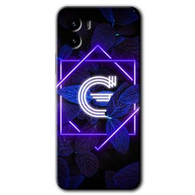 Vivo Y15S Dark Neon Yaprak G Harfi Baskılı Uyumlu Silikon Kılıf