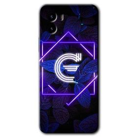 Vivo Y15S Dark Neon Yaprak G Harfi Baskılı Uyumlu Silikon Kılıf