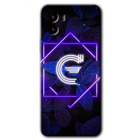 Vivo Y15S Dark Neon Yaprak G Harfi Baskılı Uyumlu Silikon Kılıf