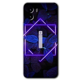 Vivo Y15S Dark Neon Yaprak İ Harfi Baskılı Uyumlu Silikon Kılıf