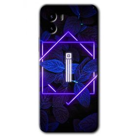 Vivo Y15S Dark Neon Yaprak İ Harfi Baskılı Uyumlu Silikon Kılıf