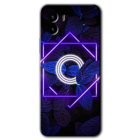 Vivo Y15S Dark Neon Yaprak O Harfi Baskılı Uyumlu Silikon Kılıf