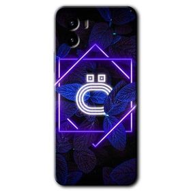 Vivo Y15S Dark Neon Yaprak O Harfi Baskılı Uyumlu Silikon Kılıf