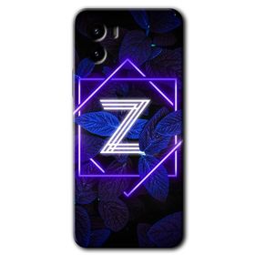 Vivo Y15S Dark Neon Yaprak P Harfi Baskılı Uyumlu Silikon Kılıf
