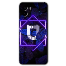 Vivo Y15S Dark Neon Yaprak P Harfi Baskılı Uyumlu Silikon Kılıf