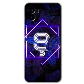 Vivo Y15S Dark Neon Yaprak S Harfi Baskılı Uyumlu Silikon Kılıf