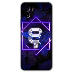 Vivo Y15S Dark Neon Yaprak S Harfi Baskılı Uyumlu Silikon Kılıf