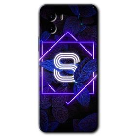 Vivo Y15S Dark Neon Yaprak S Harfi Baskılı Uyumlu Silikon Kılıf