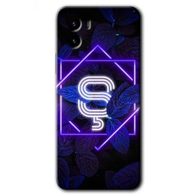 Vivo Y15S Dark Neon Yaprak S Harfi Baskılı Uyumlu Silikon Kılıf