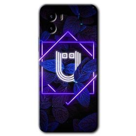 Vivo Y15S Dark Neon Yaprak Ü Harfi Baskılı Uyumlu Silikon Kılıf