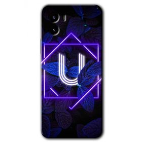 Vivo Y15S Dark Neon Yaprak Ü Harfi Baskılı Uyumlu Silikon Kılıf