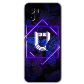 Vivo Y15S Dark Neon Yaprak Ü Harfi Baskılı Uyumlu Silikon Kılıf