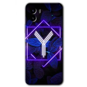 Vivo Y15S Dark Neon Yaprak Y Harfi Baskılı Uyumlu Silikon Kılıf