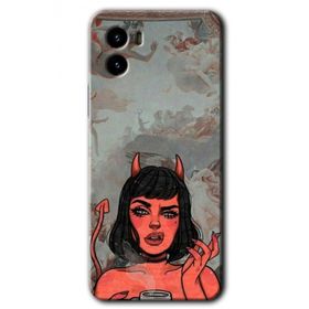 Vivo Y15S Devil Girl Baskılı Uyumlu Silikon Kılıf