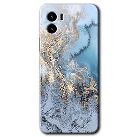 Vivo Y15S Eski Mermer Baskılı Uyumlu Silikon Kılıf