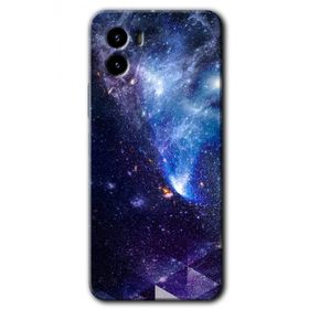 Vivo Y15S Galaksi Baskılı Uyumlu Silikon Kılıf