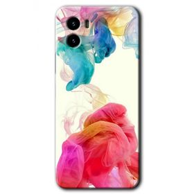 Vivo Y15S Gökkuşağı Color Baskılı Uyumlu Silikon Kılıf