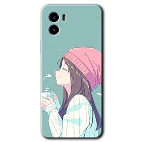 Vivo Y15S Happy Girl Baskılı Uyumlu Silikon Kılıf