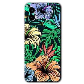 Vivo Y15S Hibiscus Flowers Baskılı Uyumlu Silikon Kılıf