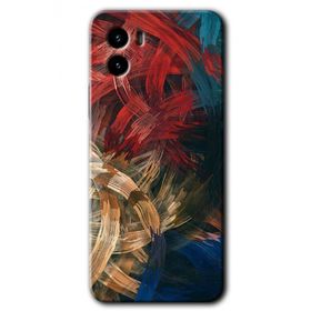 Vivo Y15S Karma Boyalar Baskılı Uyumlu Silikon Kılıf