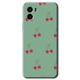 Vivo Y15S Kiraz Berry Baskılı Uyumlu Silikon Kılıf