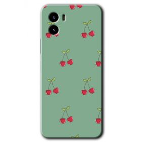 Vivo Y15S Kiraz Berry Baskılı Uyumlu Silikon Kılıf