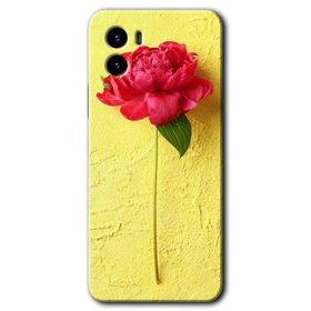 Vivo Y15S Kırmızı Gül Baskılı Uyumlu Silikon Kılıf
