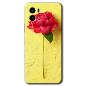 Vivo Y15S Kırmızı Gül Baskılı Uyumlu Silikon Kılıf