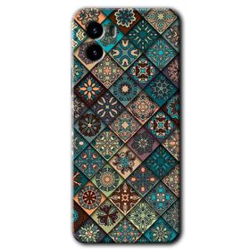 Vivo Y15S Mandala Desen Baskılı Uyumlu Silikon Kılıf
