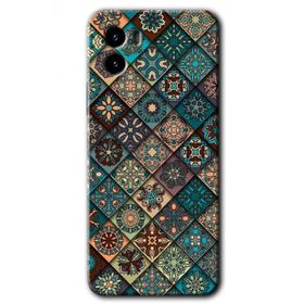 Vivo Y15S Mat Mandala Baskılı Uyumlu Silikon Kılıf