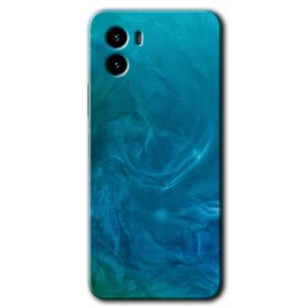 Vivo Y15S Mavi Aura Baskılı Uyumlu Silikon Kılıf
