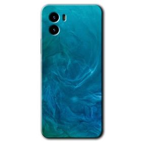 Vivo Y15S Mavi Aura Baskılı Uyumlu Silikon Kılıf