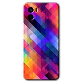 Vivo Y15S Multi Oblique Baskılı Uyumlu Silikon Kılıf
