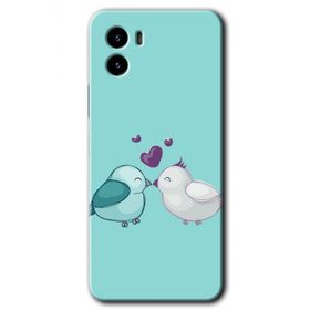 Vivo Y15S Mutlu Kuşlar Baskılı Uyumlu Silikon Kılıf
