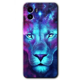 Vivo Y15S Neon Lion Baskılı Uyumlu Silikon Kılıf