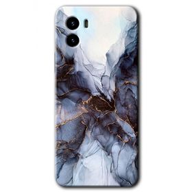 Vivo Y15S Otantik Mermer Baskılı Uyumlu Silikon Kılıf
