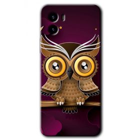Vivo Y15S Owl Bird Branch Baskılı Uyumlu Silikon Kılıf