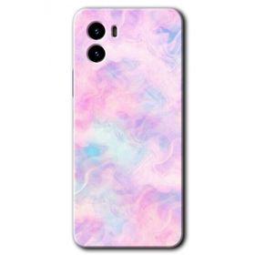 Vivo Y15S Pembe Duman Baskılı Uyumlu Silikon Kılıf