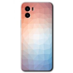 Vivo Y15S Polygon Graident 3 Baskılı Uyumlu Silikon Kılıf