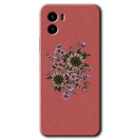 Vivo Y15S Retro Çiçek Baskılı Uyumlu Silikon Kılıf