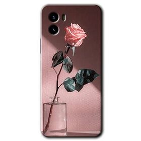 Vivo Y15S Retro Gül Baskılı Uyumlu Silikon Kılıf