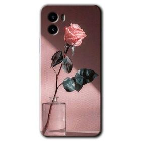 Vivo Y15S Retro Gül Baskılı Uyumlu Silikon Kılıf