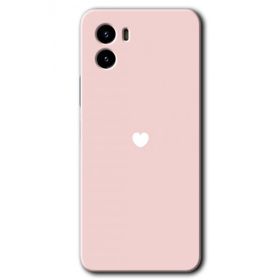 Vivo Y15S Sade Kalp Baskılı Uyumlu Silikon Kılıf