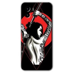 Vivo Y15S Samurai Girl Baskılı Uyumlu Silikon Kılıf