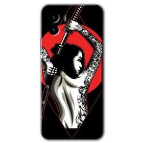 Vivo Y15S Samurai Girl Baskılı Uyumlu Silikon Kılıf
