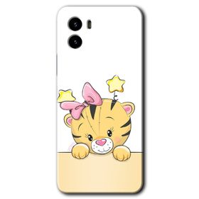 Vivo Y15S Sevimli Kedi Baskılı Uyumlu Silikon Kılıf
